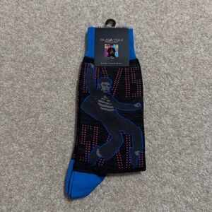 Bugatchi Elvis Presley Socks Charcoal Blue Cotton Blend NWT-One Size